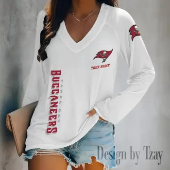 Tampa Bay Buccaneers Women's Long sleeves V-neck T-shirt