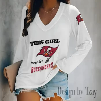 Tampa Bay Buccaneers Women's Long sleeves V-neck T-shirt