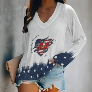 Tampa Bay Buccaneers Women's Long sleeves V-neck T-shirt
