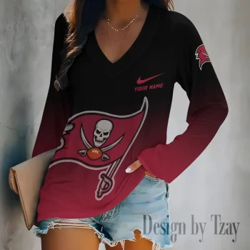 Tampa Bay Buccaneers Women's Long sleeves V-neck T-shirt