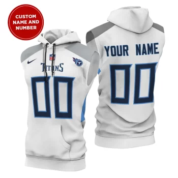 Tennessee Titans Custom Name/Number Sleeveless Hoodies Player Hoodie