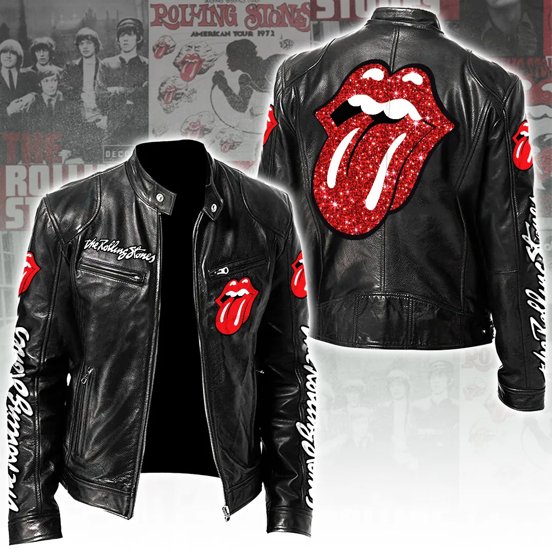 The-Rolling-Stones-Motorcycle-Leather-Jacket The Rolling Stones Motorcycle Leather Jacket