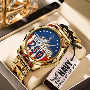 US Navy 250th Anniversary Alloy Luxury Quartz Watch GNW1365