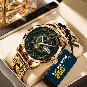 US Navy 250th Anniversary Alloy Luxury Quartz Watch GNW1379