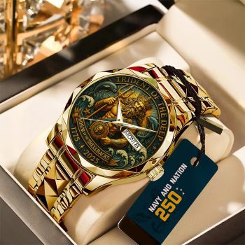 US Navy 250th Anniversary Alloy Luxury Quartz Watch GNW1408