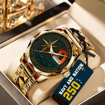 US Navy 250th Anniversary Alloy Luxury Quartz Watch GNW1417