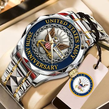 US Navy 250th Anniversary Alloy Luxury Quartz Watch GNW1432