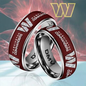 Washington Commanders Custom Alloy Ring Laser Engraving Ring RNG1163