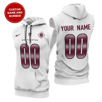 Washington Commanders Custom Name/Number Sleeveless Hoodies Player Hoodie