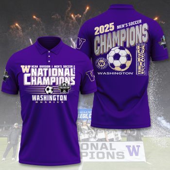 Washington Huskies Men's Soccer Unisex Performance Polo Shirt  CLO1835