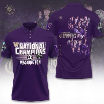 Washington Huskies Men's Soccer Unisex Performance Polo Shirt  CLO1836