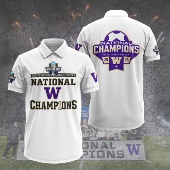 Washington Huskies Men's Soccer Unisex Performance Polo Shirt  CLO1837