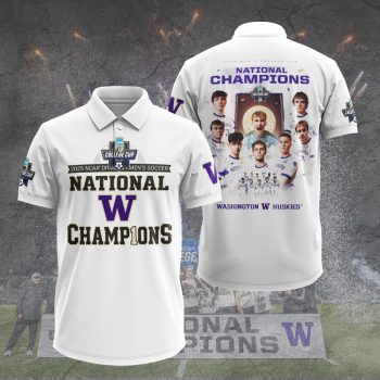Washington Huskies Men's Soccer Unisex Performance Polo Shirt  CLO1841