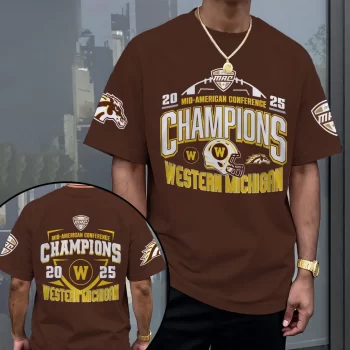 Western Michigan Broncos 2025 MAC Football Champions Unisex Performance Tee GCL1032