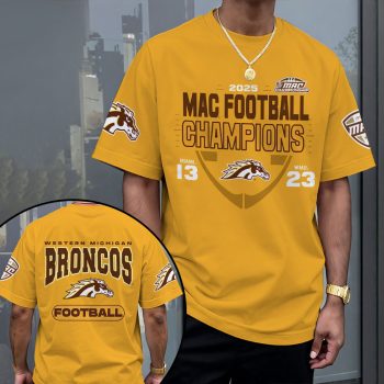 Western Michigan Broncos 2025 MAC Football Champions Unisex Performance Tee GCL1033