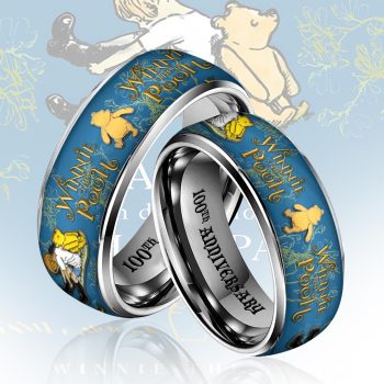 Winnie-the-Pooh 100th Anniversary Custom Alloy Ring Laser Engraving Ring RNG1001