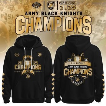 Army Black Knights Special CIC Trophy Champions 2025 Hoodie BKH1311