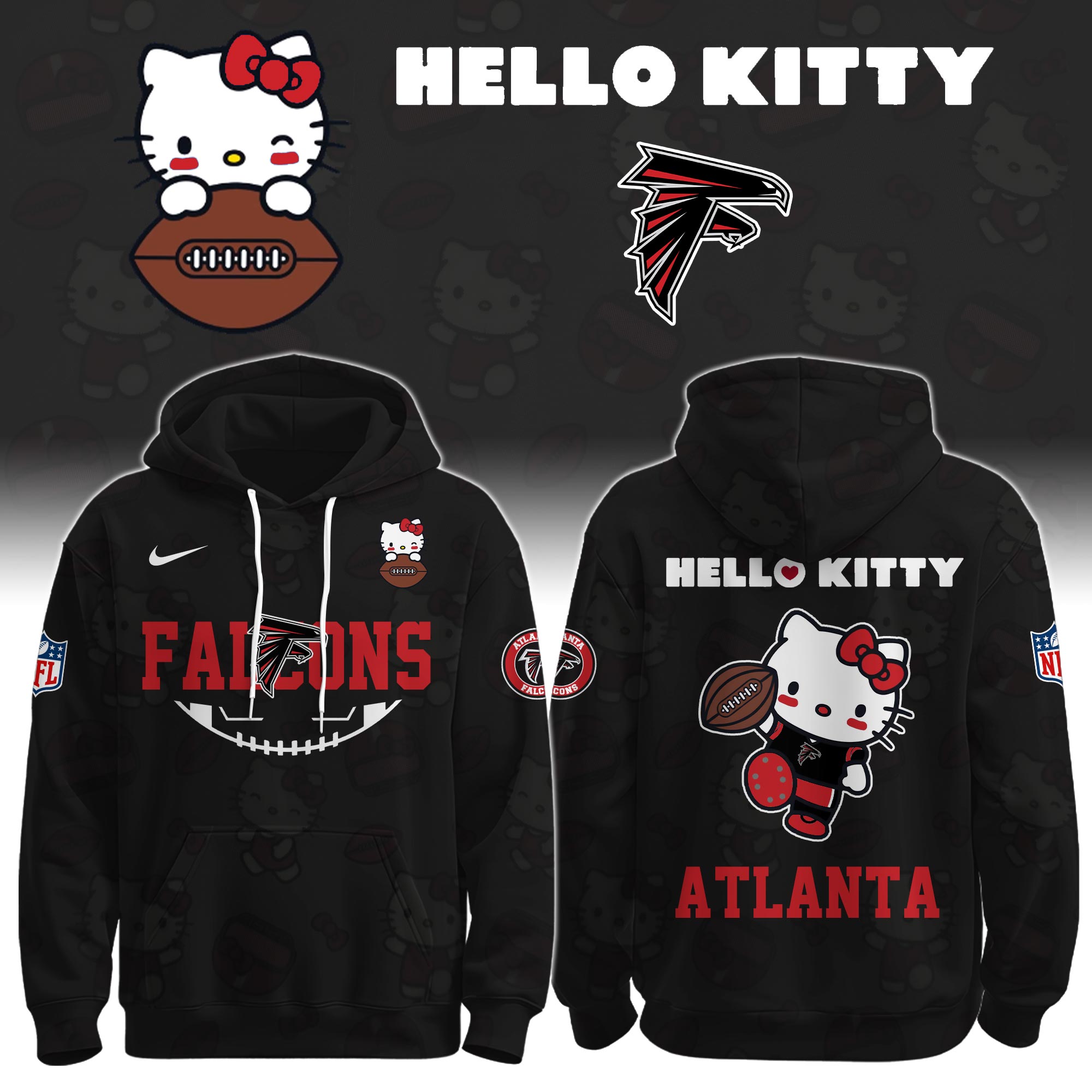 Atlanta-Falcons-Special-Hello-Kitty-Limited-Edition-Hoodie-BKH1560 Atlanta Falcons Special Hello Kitty Limited Edition Hoodie BKH1560