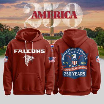 Atlanta Falcons x America 250 Semiquincentennial Red Hoodie Limited Edition BKH1104