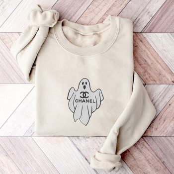 Boo Ghost Halloween Chanel Embroidered Sweatshirt EBS2018