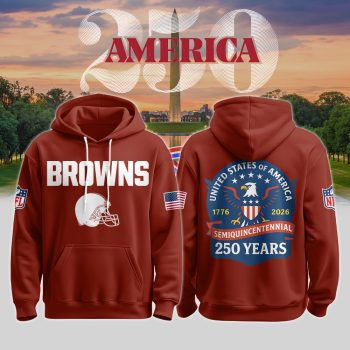 Cleveland Browns x America 250 Semiquincentennial Red Hoodie Limited Edition BKH1131