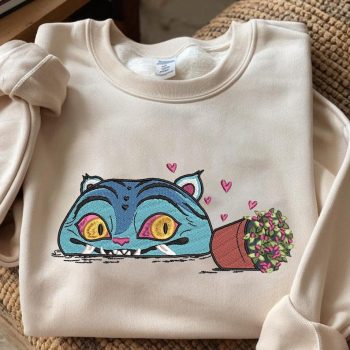 Demon Hunter Tiger Derpy Embroidered Sweatshirt
