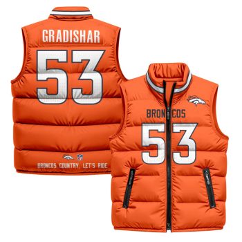 Denver Broncos 2025 Puffer Vest - Orange / Randy Gradishar