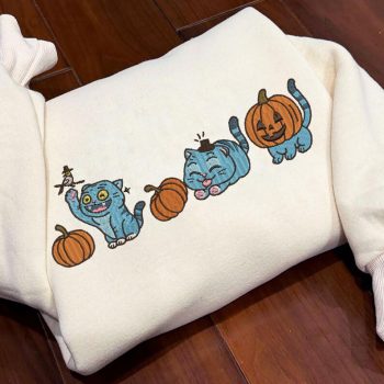 Halloween Demon Hunter Tiger Embroidered Sweatshirt, Kpop Demon Hunters Spooky Anime Shirt, Derpy Art