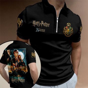 Harry Potter 25th Anniversary 2026 Zip Polo Shirt ZPL1032