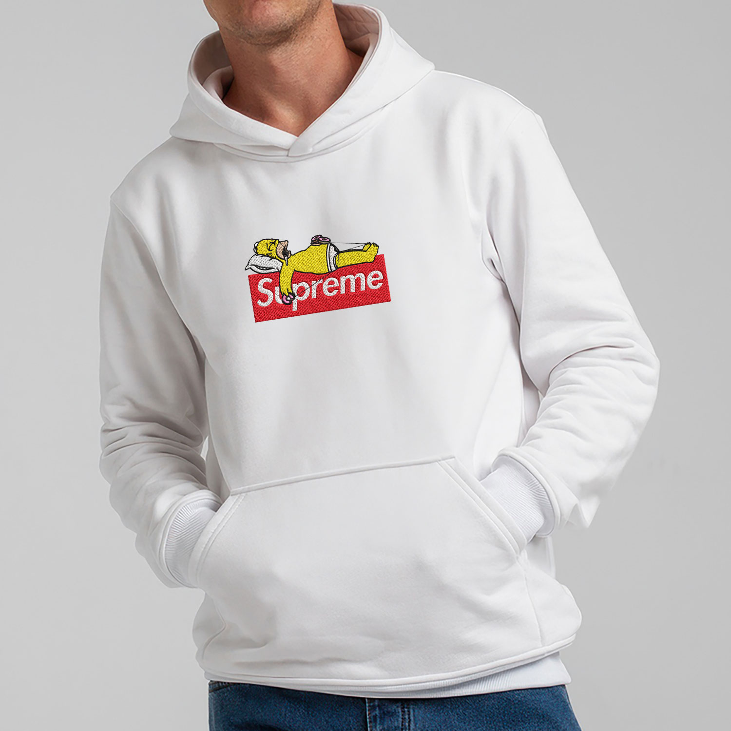 Homer-Simpson-Supreme-Embroidered-Unisex-Hoodie-EBH2262-2