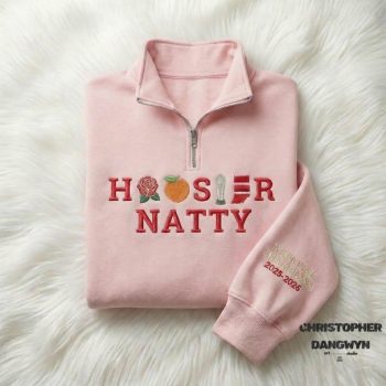 Indiana Hoosiers Champions 2026 Embroidered Quarter Zip - Trendy Trophy Fan Sweatshirt EMB1002