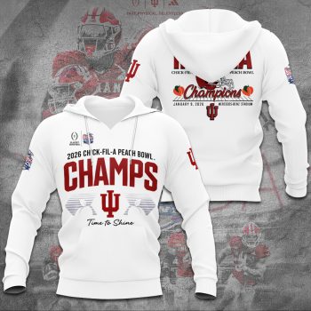 Indiana Hoosiers Football 2026 Peach Bowl Champions Unisex Performance Hoodie CHAMP20481