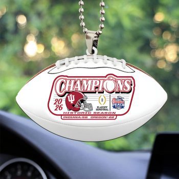 Indiana Hoosiers Football Peach Bowl Champions Custom shape 2-sided Acrylic Car Ornament CHAMP20330
