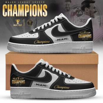 Inter Miami x Major League Soccer Champions 2025 Air Force 1 Sneakers Limited Edition Gold
