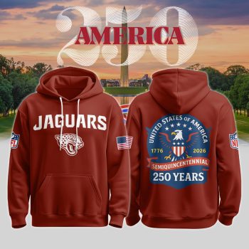 Jacksonville Jaguars x America 250 Semiquincentennial Red Hoodie Limited Edition BKH1118