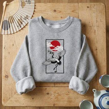 Red Sun Zen Aesthetic Asian Nature Sweatshirt