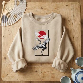 Japanese Crane Minimalist Bird Art