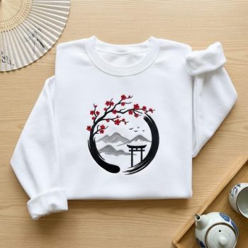 Cherry Blossom Torii Minimalist Wabi Sabi Aesthetic