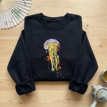 Jellyfish Embroidered Sweatshirt