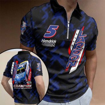 Kyle Larson 2025 NASCAR Cup Series Champion Zip Polo Shirt ZPL1051