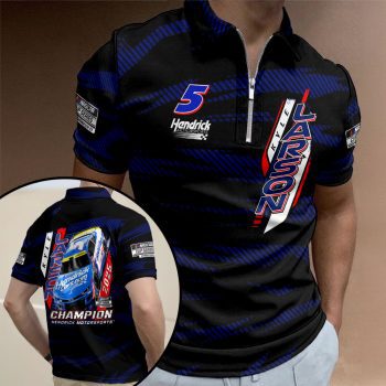 Kyle Larson Nascar Cup Series Champion Zip Polo Shirt ZPL1039
