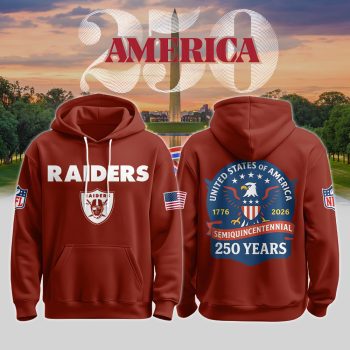 Las Vegas Raiders x America 250 Semiquincentennial Red Hoodie Limited Edition BKH1127