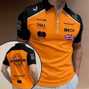 McLaren x Lando Norris 2025 World Champions Zip Polo Shirt ZPL1022