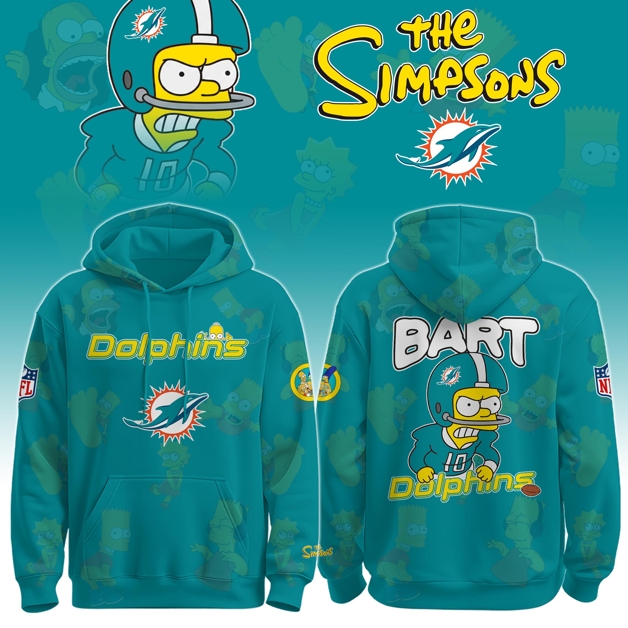 Miami-Dolphins-Special-The-Simpsons-Limited-Edition-Hoodie-BKH1442 Miami Dolphins Special The Simpsons Limited Edition Hoodie BKH1442