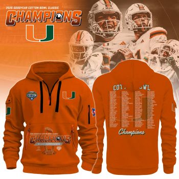Miami Hurricanes Champions Sugar Bowl 2025/26 Hoodie orange Limited Edition BKH1153