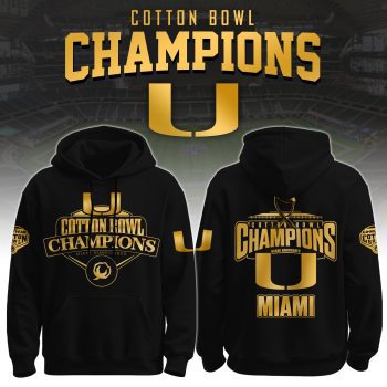 Miami Hurricanes Football Cotton Bowl Champions Special Hoodie Limited Edition BKH1151
