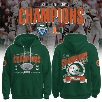 Miami Hurricanes Special Goodyear Cotton Bowl Champions Limited Edition Hoodie BKH1141