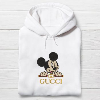 Mickey Mouse Logo Embroidered Unisex Hoodie EBH2069