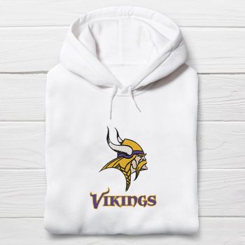 Minnesota Vikings Logo Embroidered Unisex Hoodie EBH2230