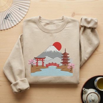 Mount Fuji Embroidered Sweatshirt